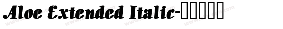 Aloe Extended Italic字体转换
